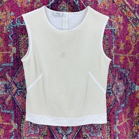 AKRIS PUNTO Akron Mesh & Jersey Sleeveless Tank Top - Picture 3 of 8